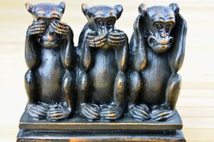 three monkeys, three wise monkeys, ancient icon