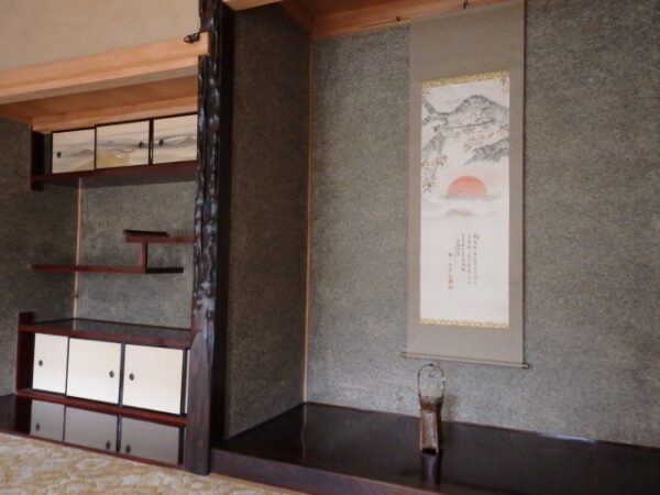 昔の床の間のイメージ 砂壁が使用されている