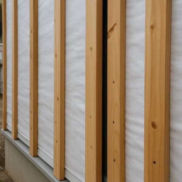 通気のイメージ、躯体と胴縁の関係が重要