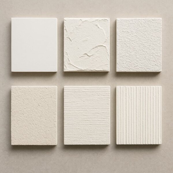 見本板、担当の職人が作成するが、メーカー見本の場合もある