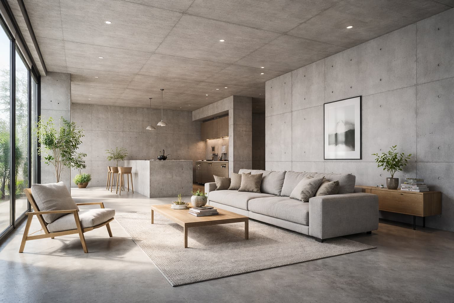 打ちっぱなしの内装イメージ