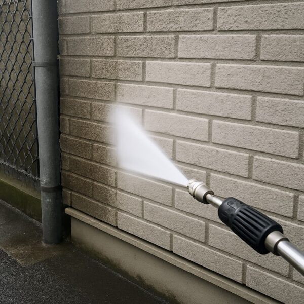 高圧洗浄のイメージ 外壁の清掃作業などに使用する