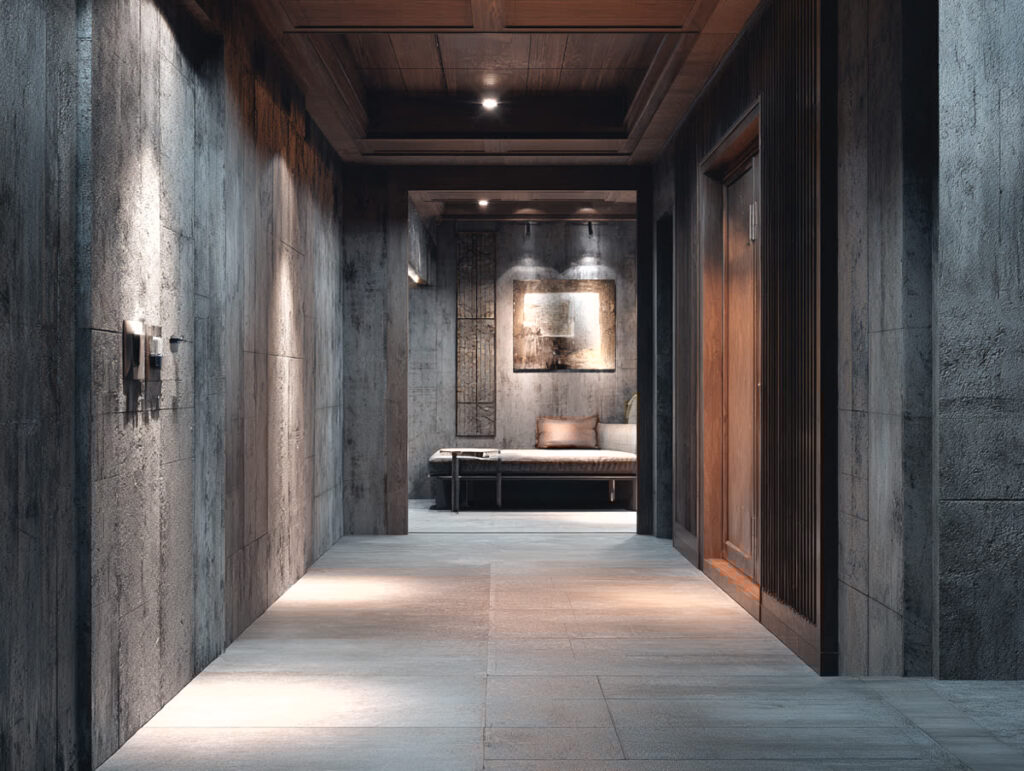 漆喰と珪藻土の壁を間宮氏が比較