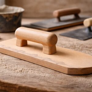 木鏝のイメージ 木鏝は左官の下地づくりに重要