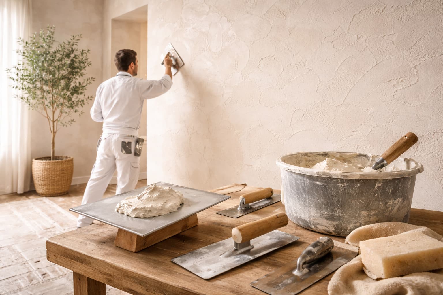 塗り壁の施工イメージ